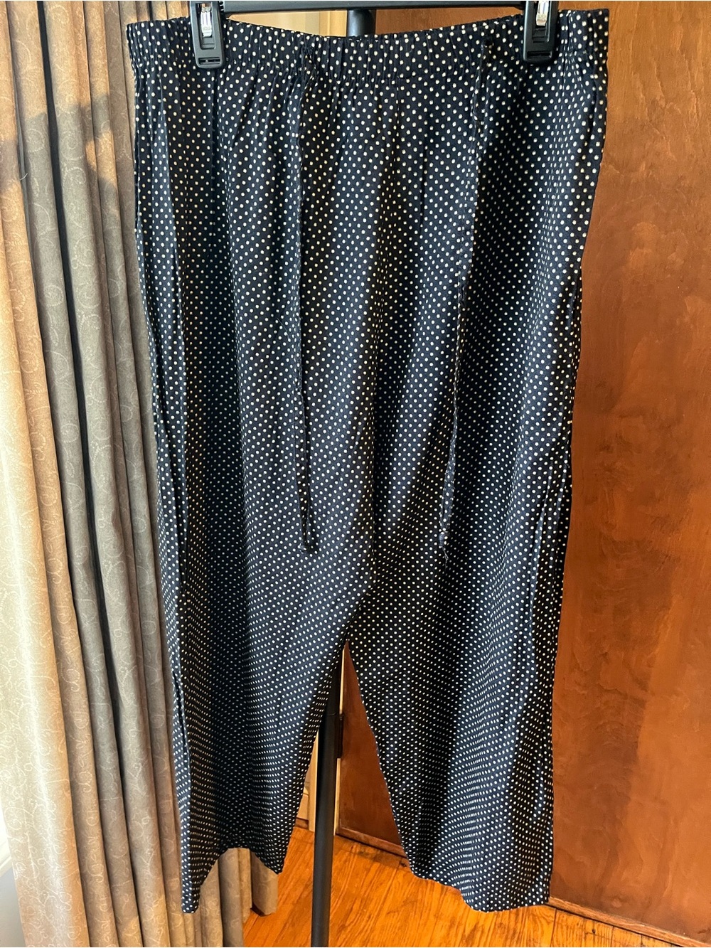 Vintage Black with White Polka Dot Capris